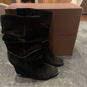 Louis Vuitton Suede Ankle Boots, size 37.5